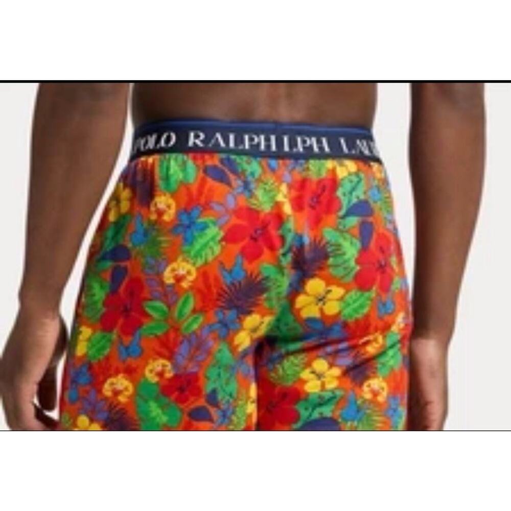 Polo Ralph Lauren Floral Orange Print Cotton Modal Knit Boxer - Picture 3 of 5